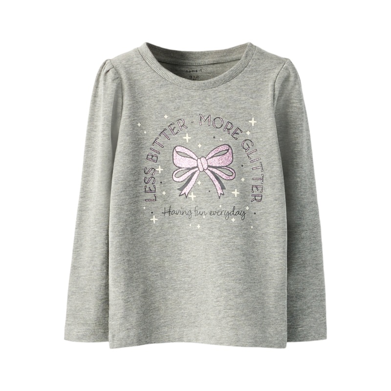 NMFOLINE Top - Grey Melange|92|98|104|110|116