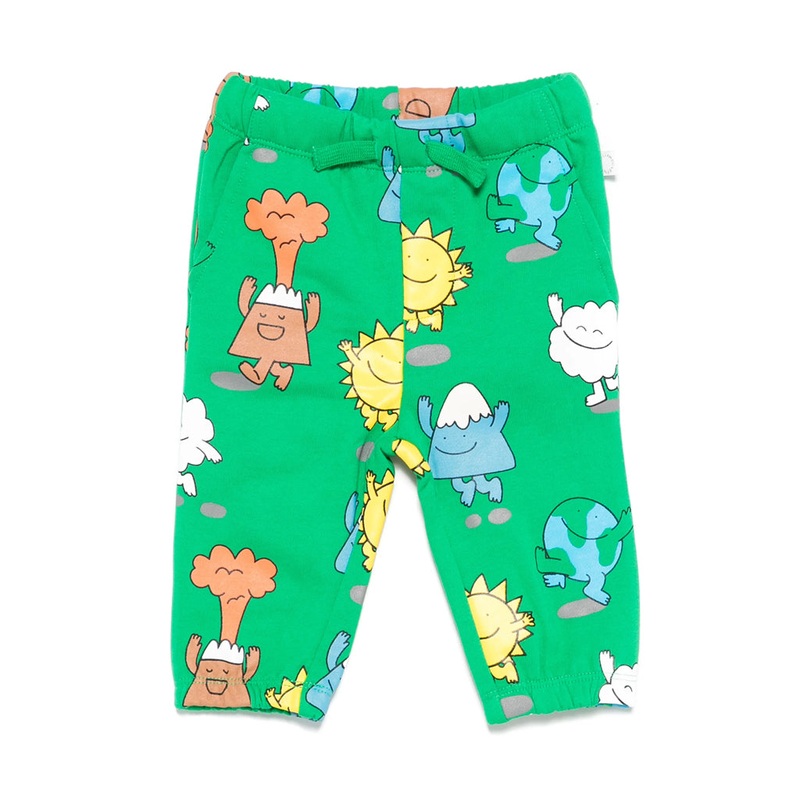Stella McCartney Kids Earth Characters All-Over Print Fleece Trousers