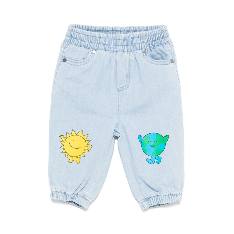 Stella McCartney Kids Earth Characters Light Denim Trousers