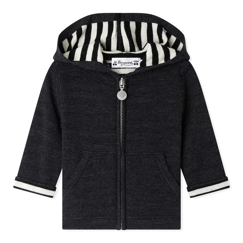 Bonpoint Alexandros Cardigan|Grey|12 Months|18 Months|2 Years|3 Years