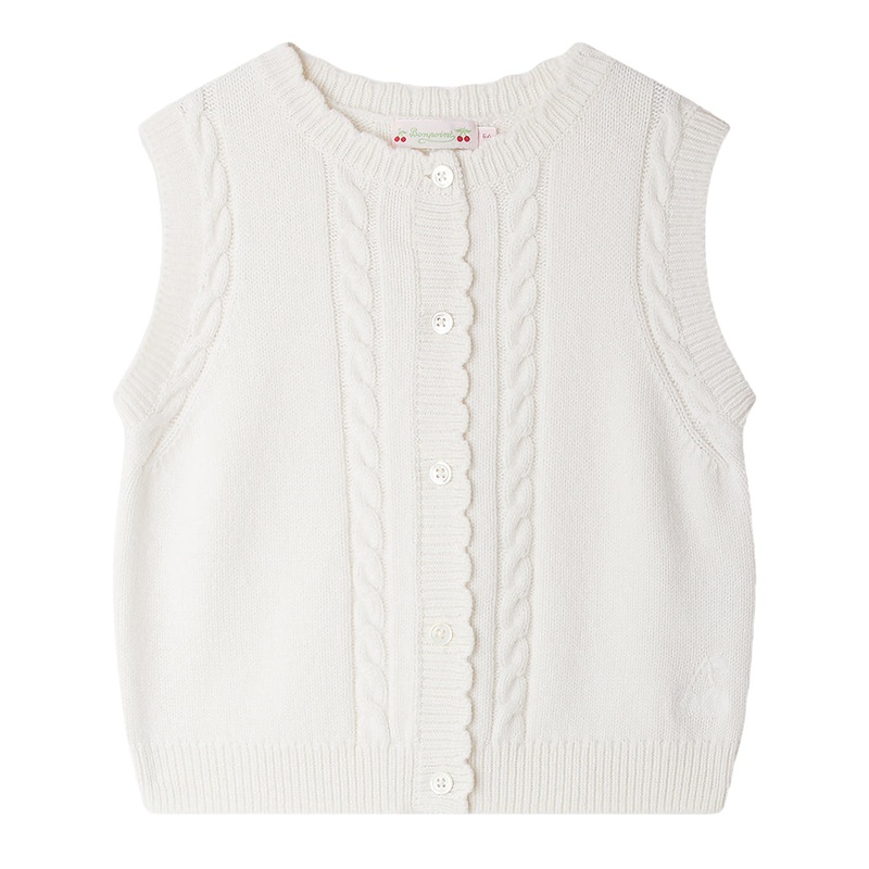 Bonpoint Jobolene Cardigan|Ivory|4 Years|6 Years|8 Years|10 Years|12 Years|14 Years