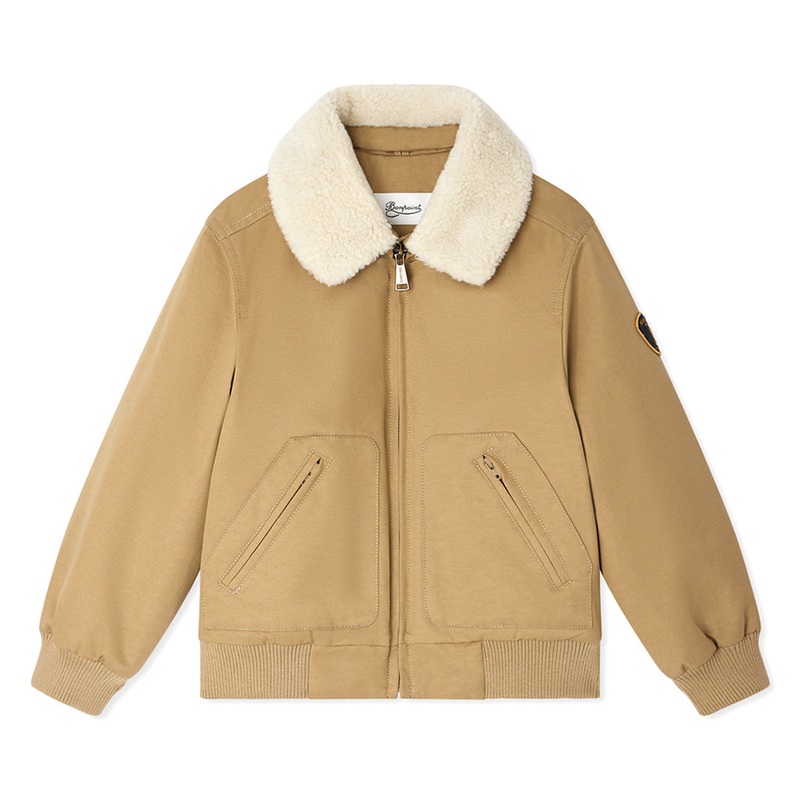 Bonpoint John Bomber Jacket|Brown|4 Years|6 Years|8 Years|10 Years|12 Years|14 Years