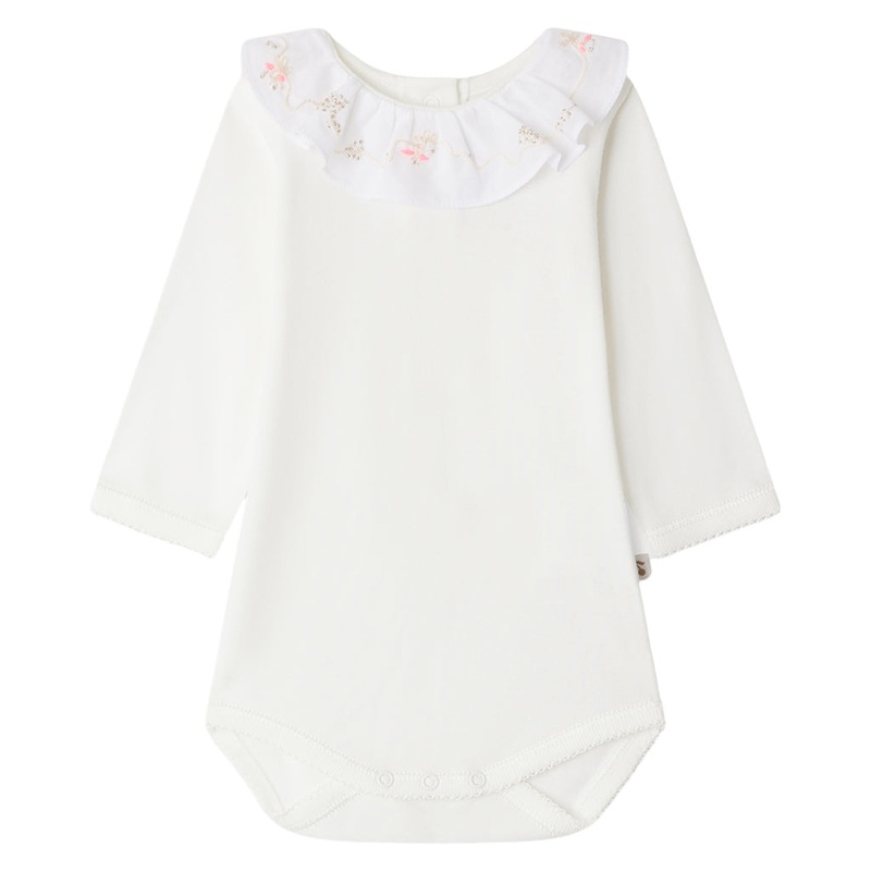 Bonpoint June Bodysuit|Ivory|1 Months|3 Months|6 Months|12 Months|18 Months