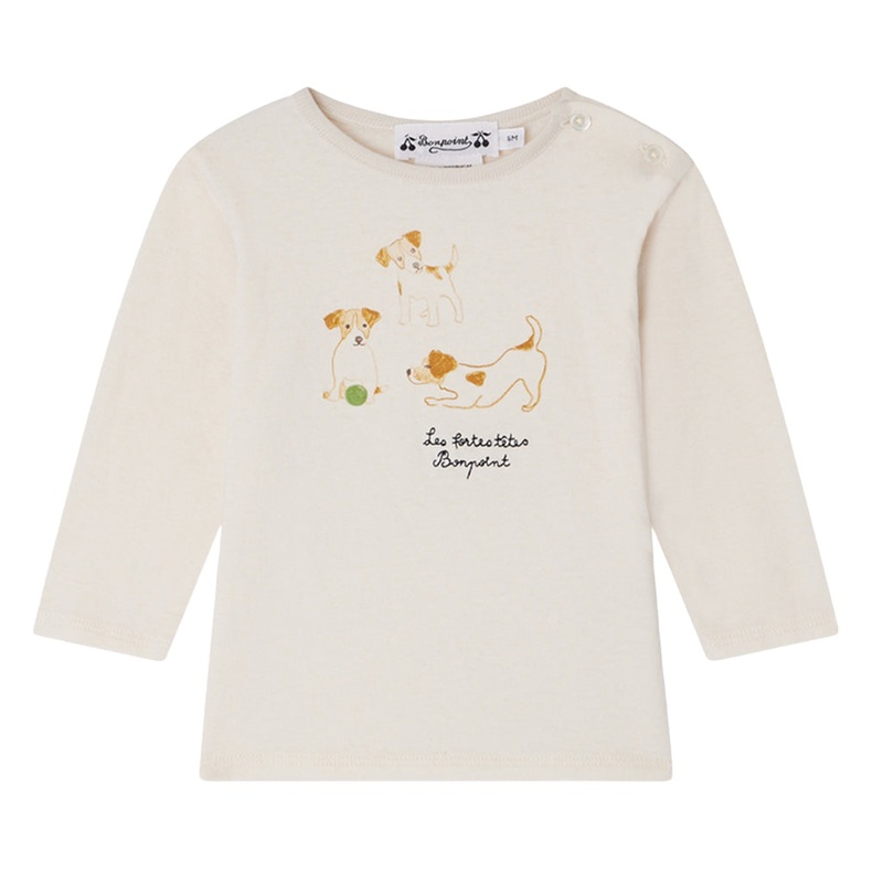 Bonpoint Tahsin T-shirt|Ivory|6 Months|12 Months|18 Months|2 Years|3 Years