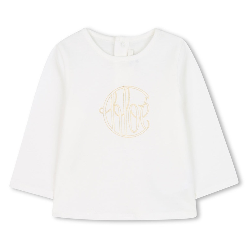 Chlo Kids Long Sleeve T-shirt|Ivory|12 Months|18 Months|2 Years|3 Years