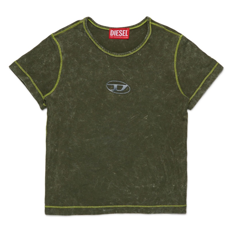 Diesel Kids Logo T-shirt|Khaki|12 Years|14 Years|16 Years
