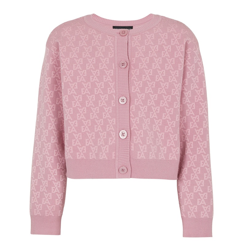 Emporio Armani Junior Logo All-Over Cardigan