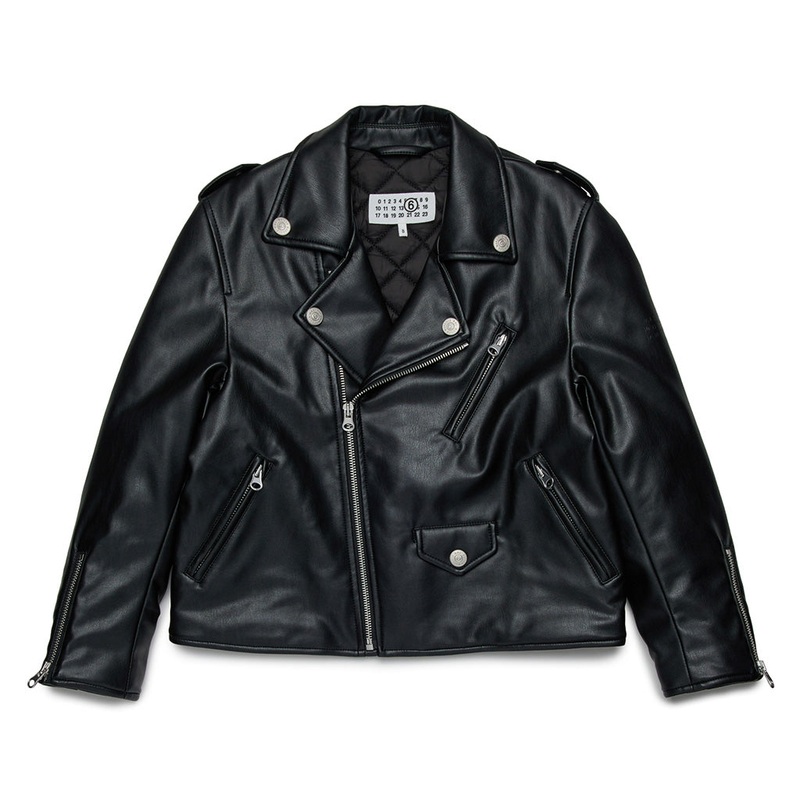 MM6 Kids Biker Jacket|Black|8 Years|10 Years|12 Years|14 Years|16 Years