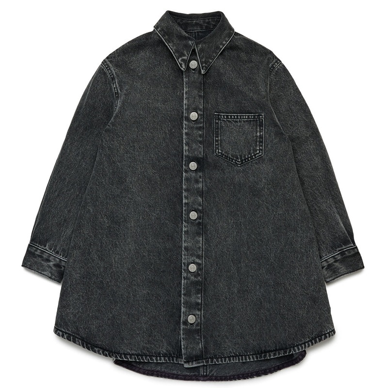 MM6 Kids Denim Shirt Dress|Black|4 Years|6 Years|8 Years|10 Years|12 Years|14 Years|16 Years