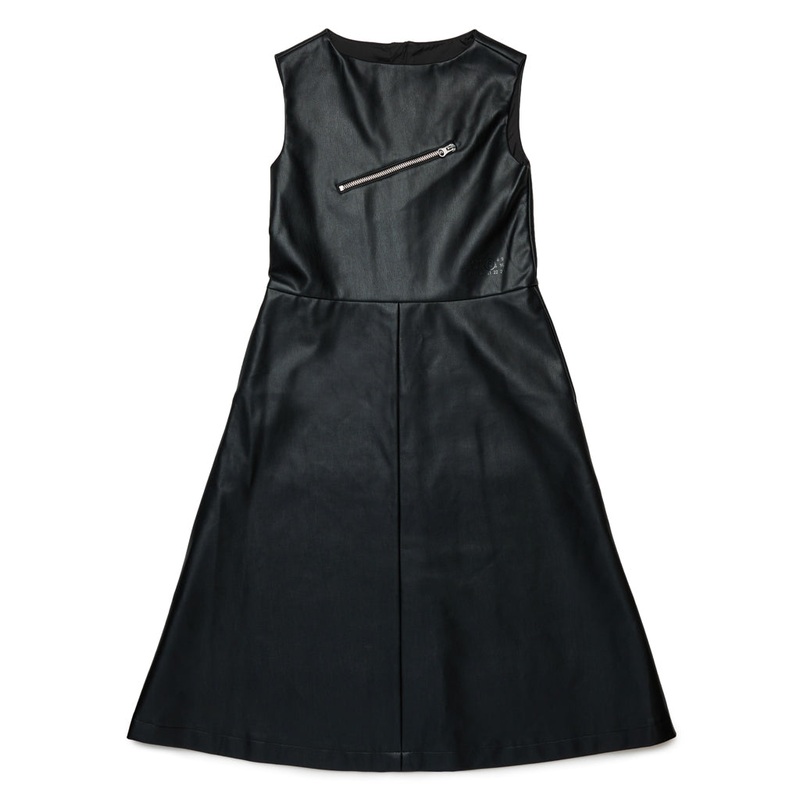 MM6 Kids Eco Leather Dress|Black|12 Years|14 Years