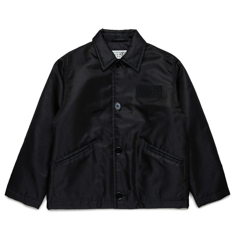 MM6 Kids Padded Overshirt|Black|12 Years|14 Years|16 Years