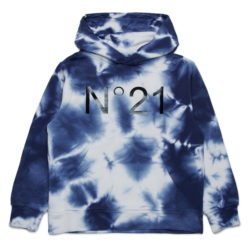 N21 Kids Tie Dye Hoodie|Indigo|12 Years|14 Years|16 Years
