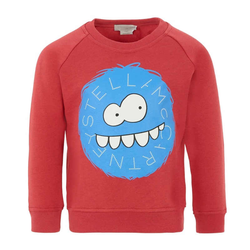 Stella McCartney Kids Yeti Faces Print Fleece Sweatshirt