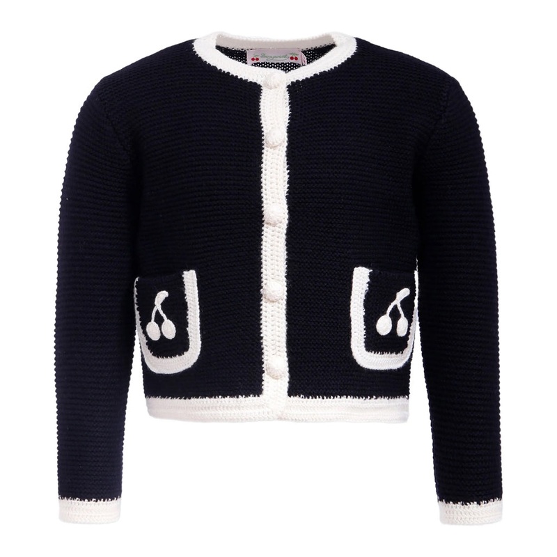 Bonpoint Elaia Cardigan|Navy|4 Years|6 Years|8 Years|10 Years|12 Years|14 Years