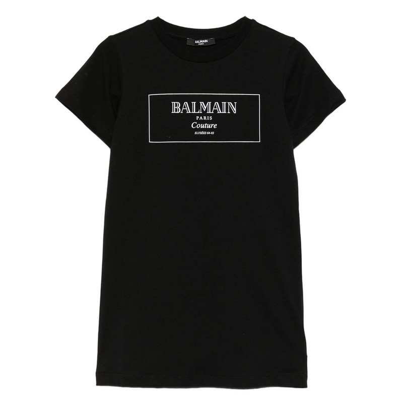 Balmain Kids Jersey Dress|Black|4 Years|6 Years|8 Years|10 Years|12 Years|14 Years