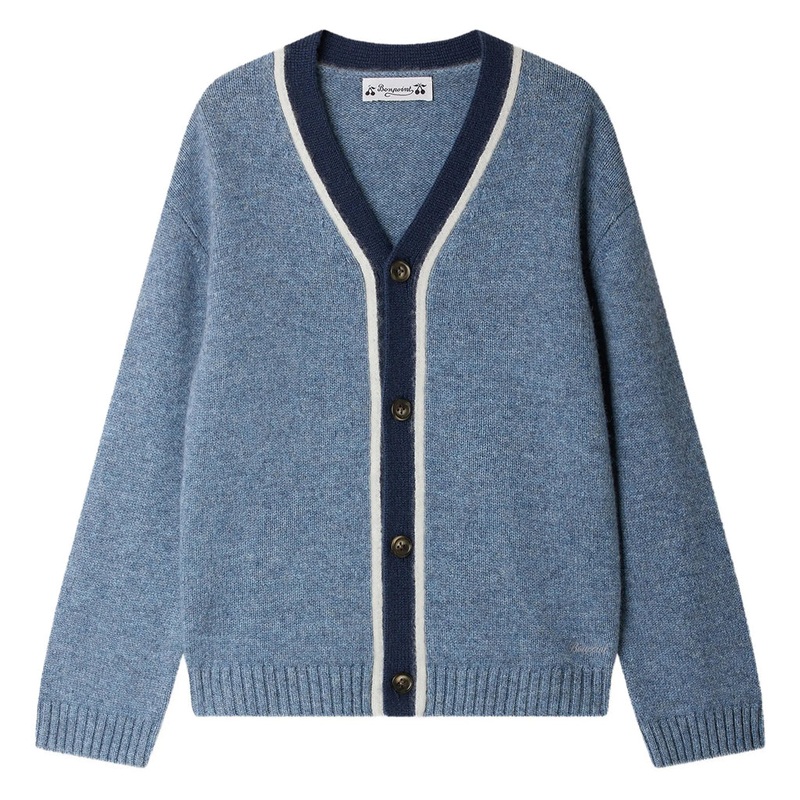 Bonpoint Garfield Cardigan|Blue|4 Years|6 Years|8 Years|10 Years|12 Years|14 Years