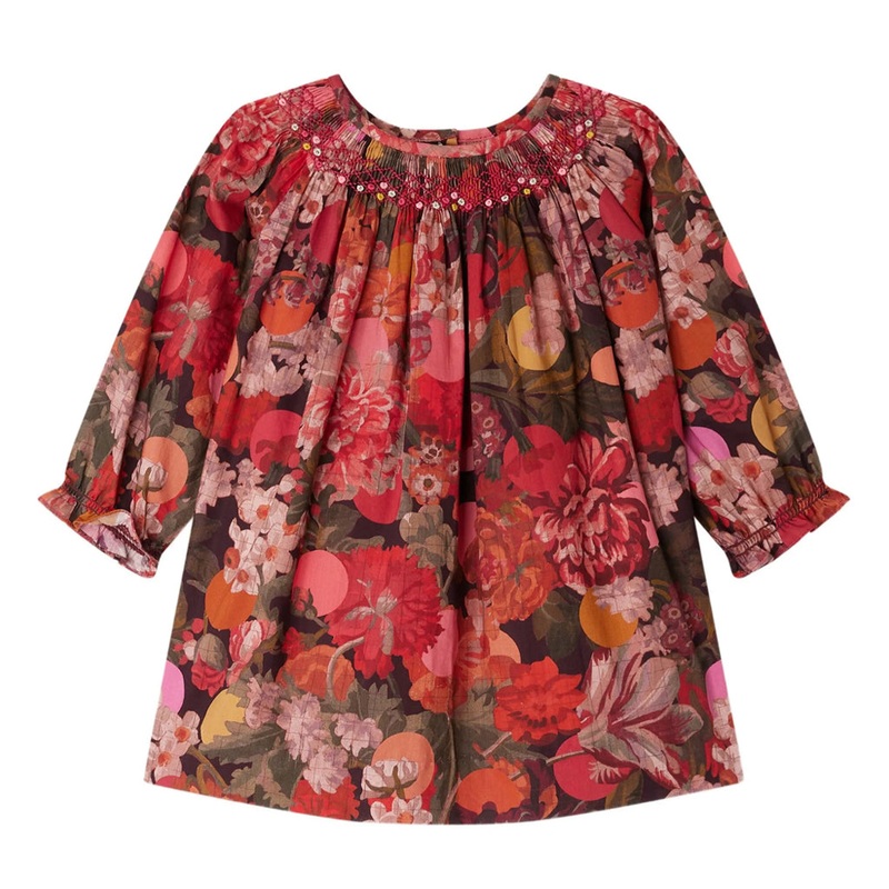 Bonpoint Griottine Dress|Red|12 Months|18 Months|2 Years|3 Years