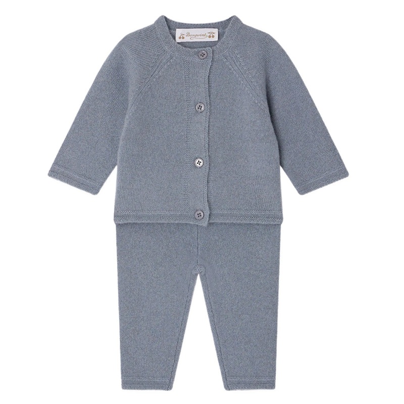 Bonpoint Jeannot Set Cashmere|Blue|6 Months|12 Months|18 Months