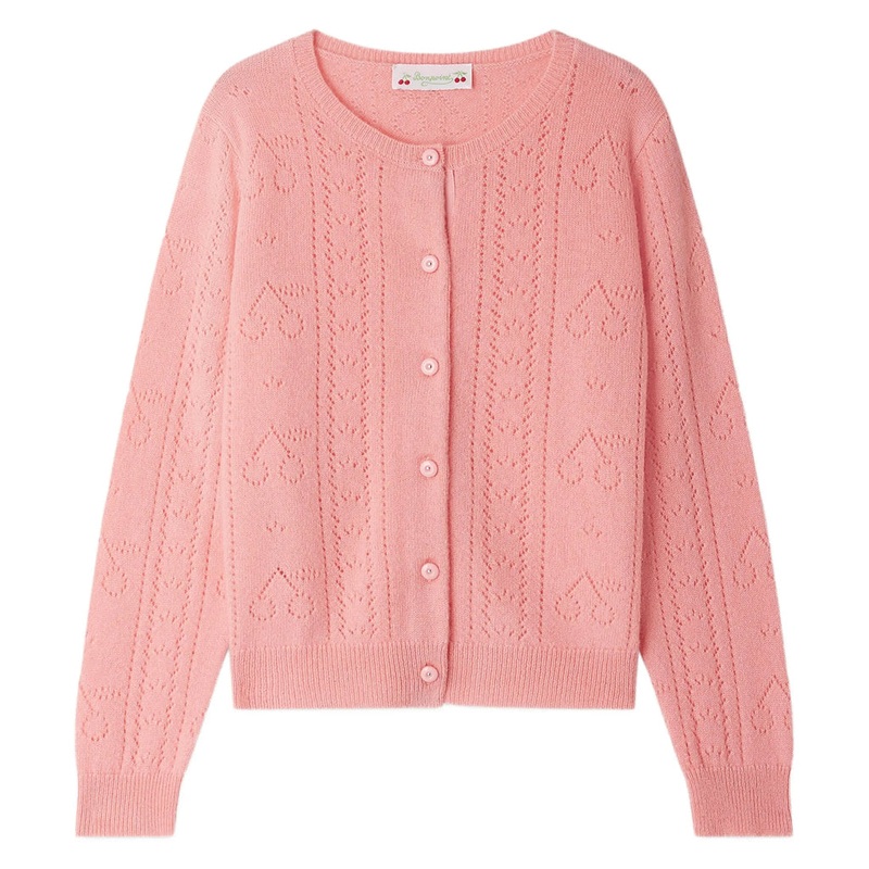 Bonpoint Josiane Cardigan|Pink|4 Years|6 Years|8 Years|10 Years|12 Years|14 Years