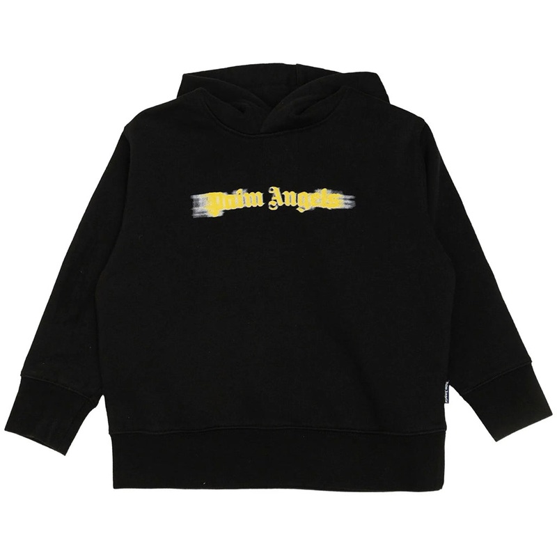 Palm Angels Kids Blurred Logo Regular Hoodie