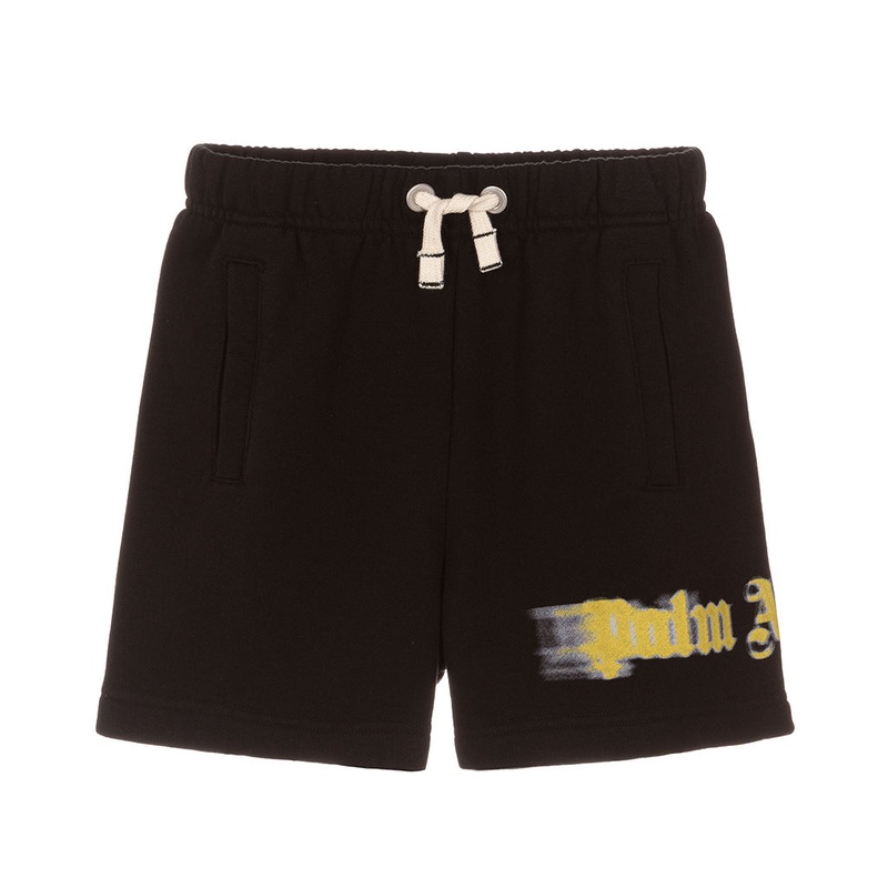Palm Angels Kids Blurred Logo Regular Sweatshorts