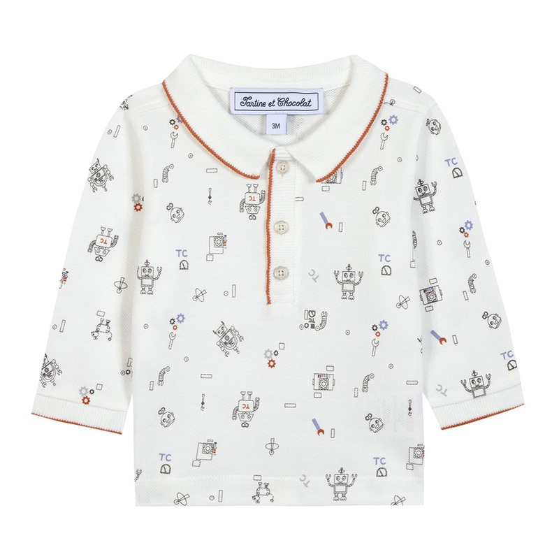 Tartine Et Chocolat Robot Print All-Over Polo-Shirt