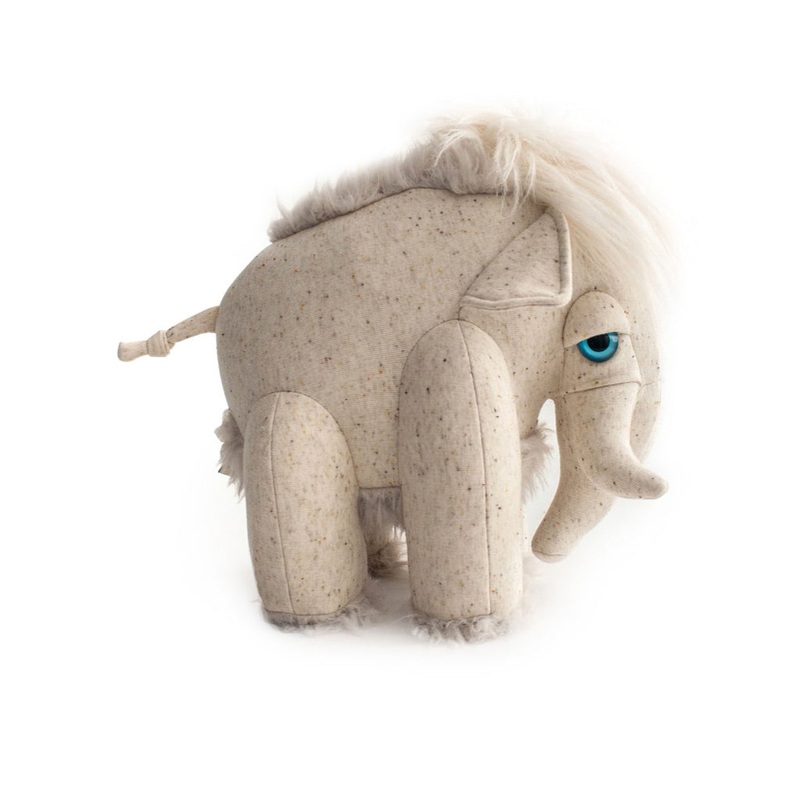 Big Stuffed Large Mammoth|Ivory|One-Size