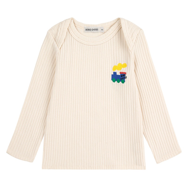Bobo Choses Choo Choo T-shirt|Beige|3 Months|6 Months|9 Months|12 Months