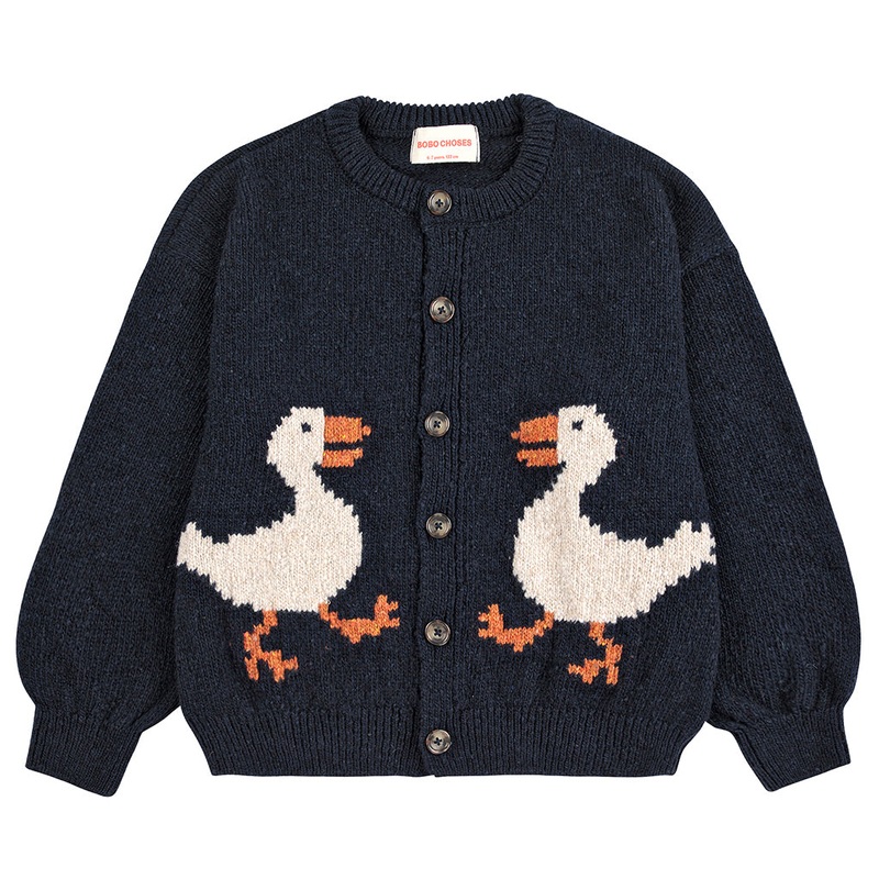 Bobo Choses La Oca Cardigan|Indigo|4 Years|6 Years|8 Years|10 Years|12 Years