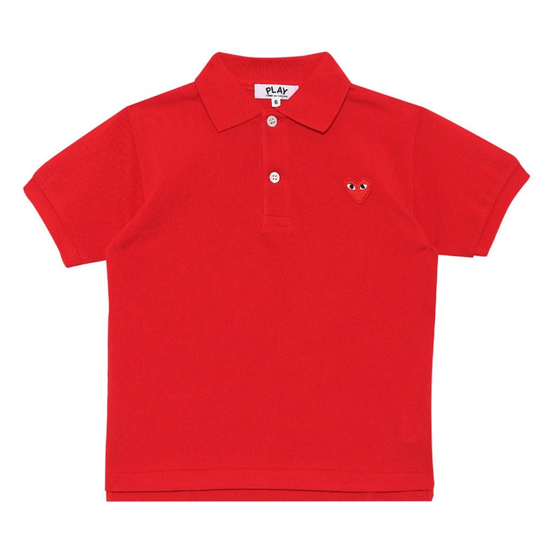 Comme Des Garons Play Kids Heart Logo Polo-Shirt