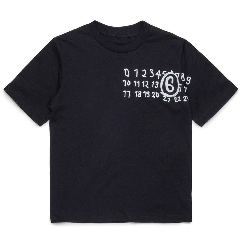 MM6 Kids Logo T-shirt|Black|4 Years|6 Years|8 Years|10 Years|12 Years|14 Years|16 Years