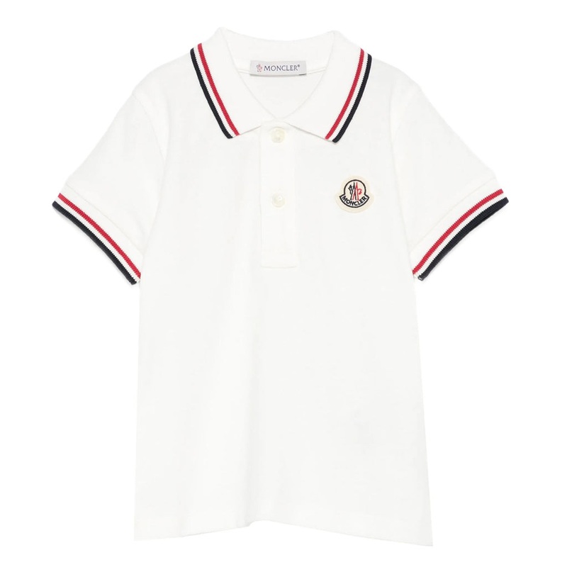 Moncler Enfant Stretch Pique Polo Shirt