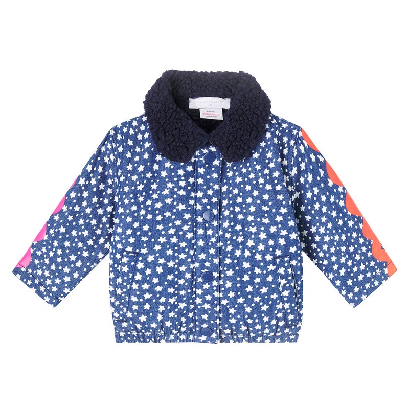 Stella McCartney Kids Ditsy Stars All-Over Print Denim Jacket