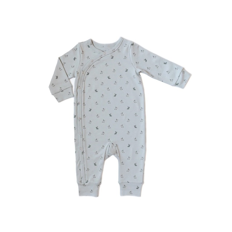 Pehr Front Snap Kimono Romper -  Hatchling Bunny