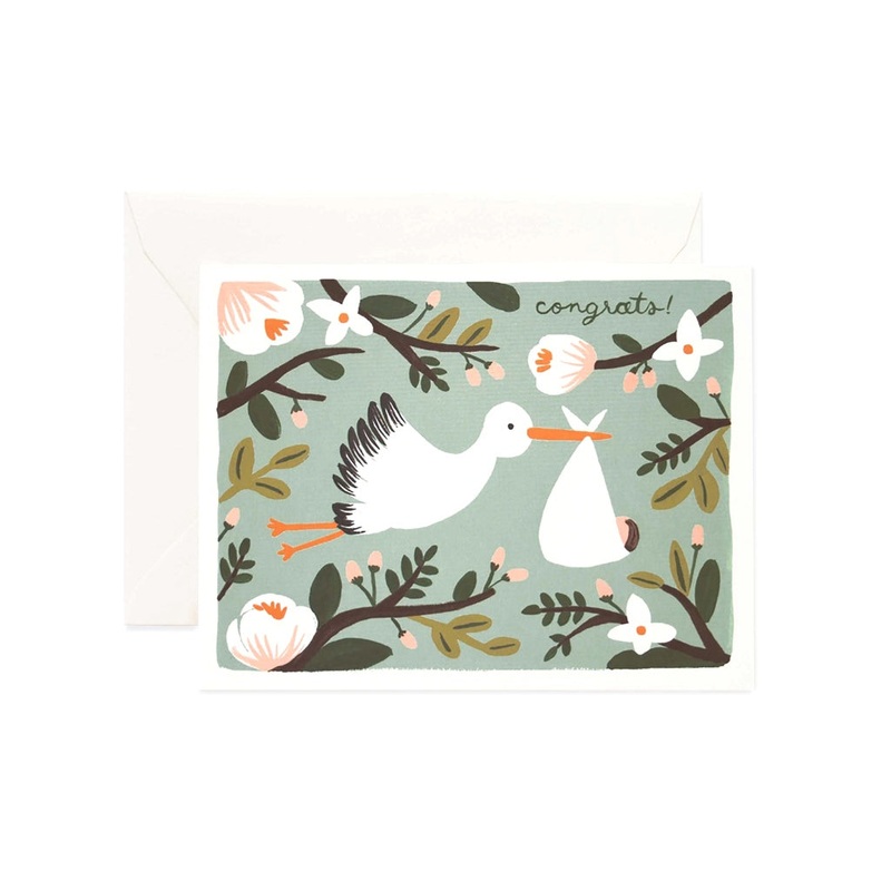 Rifle Paper Co. Congrats Stork Card
