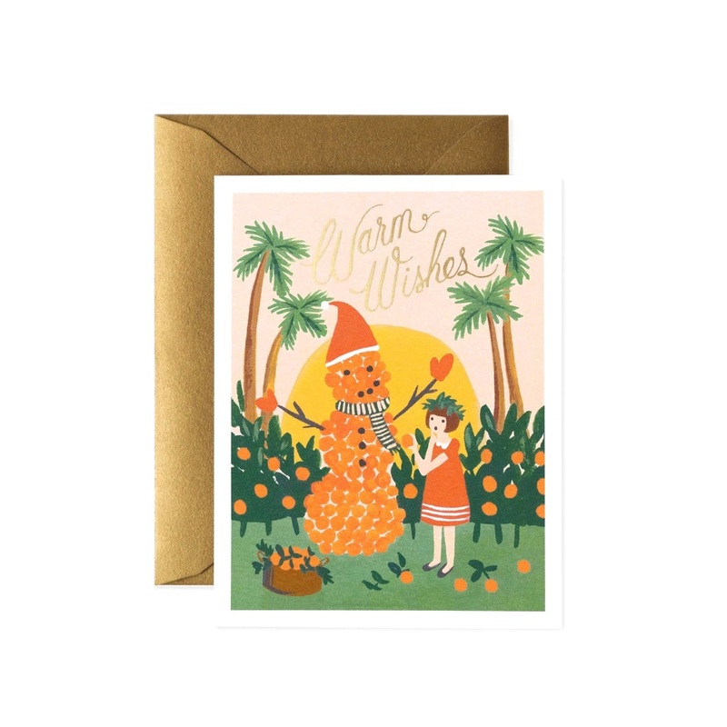Rifle Paper Co. Warm Wishes Snowman Card