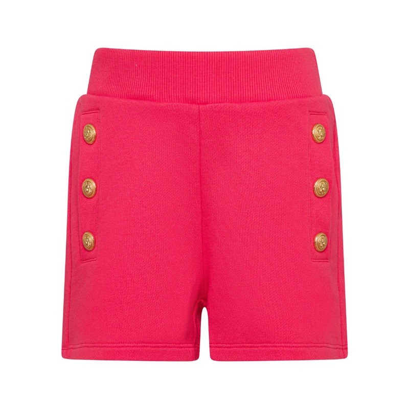 Balmain Kids Button Shorts|Fuchsia|4 Years|6 Years|8 Years|10 Years|12 Years