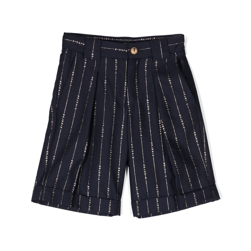 Balmain Kids Logo Print Tailored Shorts