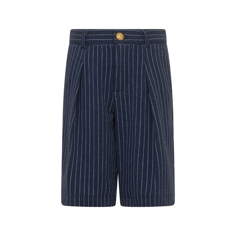 Balmain Kids Striped Pleated Tailored Shorts