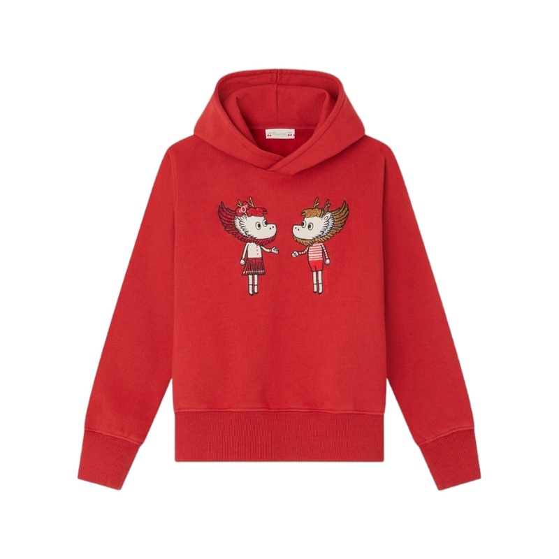Bonpoint Embroidered Cotton Hoodie