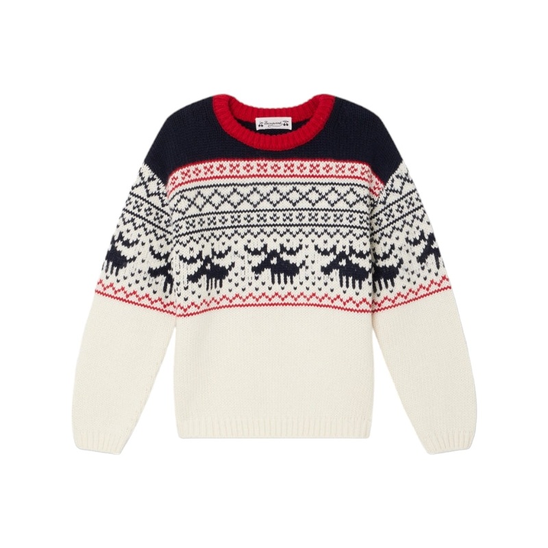 Bonpoint Intarsia Knit Wool Jumper