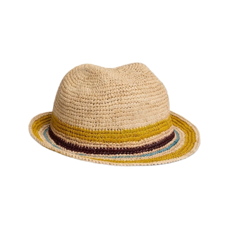 Bonpoint Stripe Detailed Raffia Sun Hat