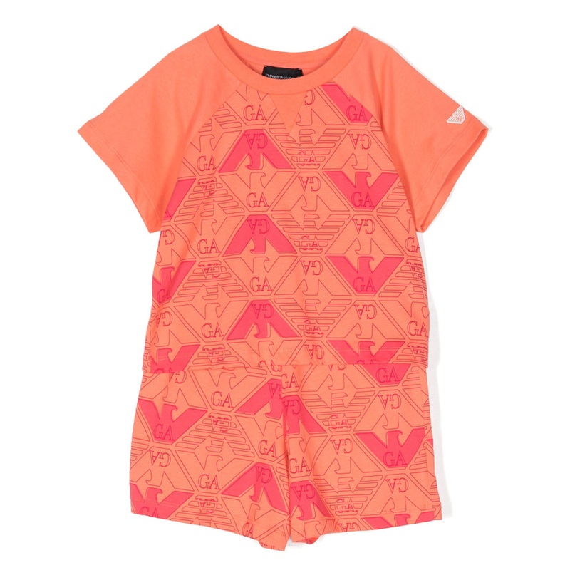 Emporio Armani Junior Logo Print Cotton Tracksuit