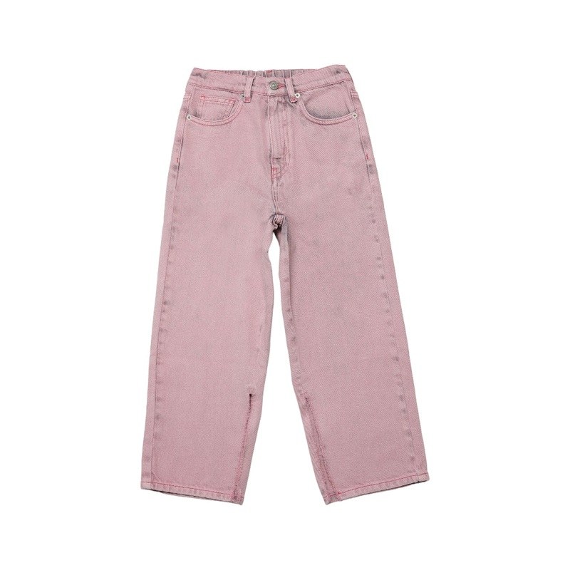 MM6 Kids Acid Wash Wide Leg Jeans