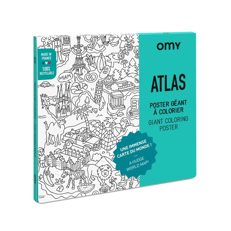 OMY Giant Coloring Poster - Atlas