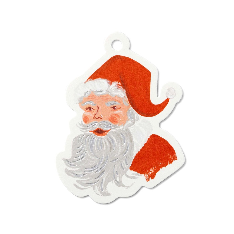 Rifle Paper Co. Pack of 8 Santa Die-Cut Gift Tags