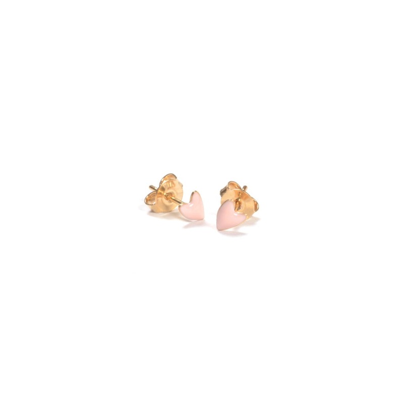 Titlee Heart Earrings|Pink|One-size