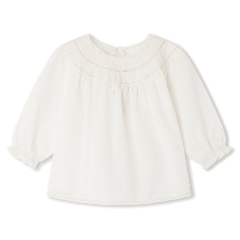 Bonpoint Felexi Cotton Blouse|Ivory|6 Months|12 Months|18 Months|2 Years|3 Years