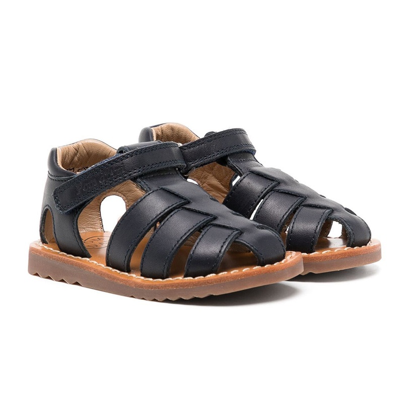 Caged Design Leather Sandals|Navy|20 EU|21 EU|22 EU|23 EU|24 EU|25 EU