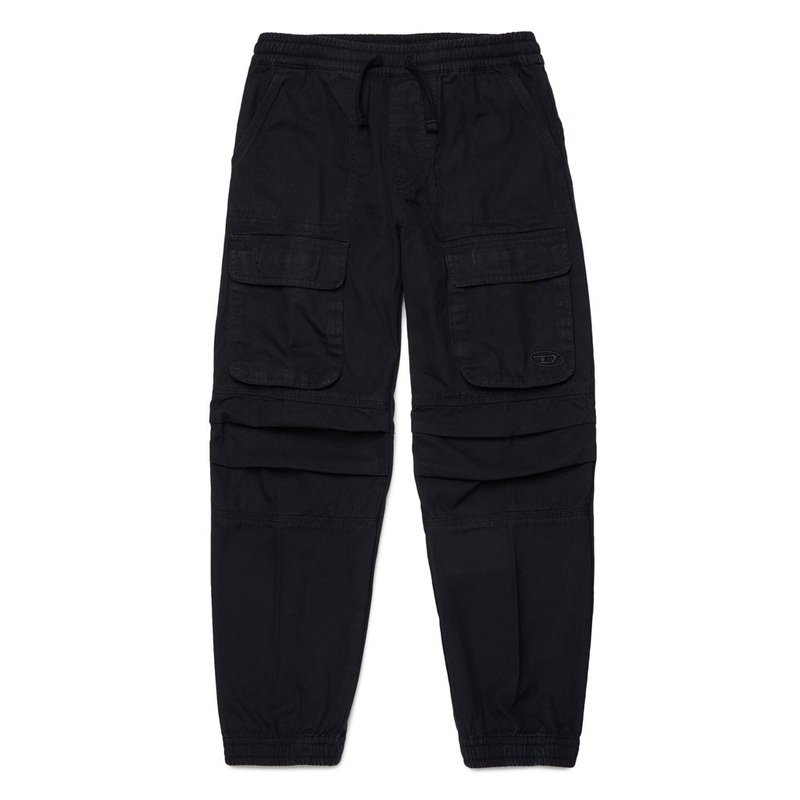 Diesel Kids Cargo Trousers|Black|4 Years|6 Years|8 Years|10 Years|12 Years|14 Years|16 Years